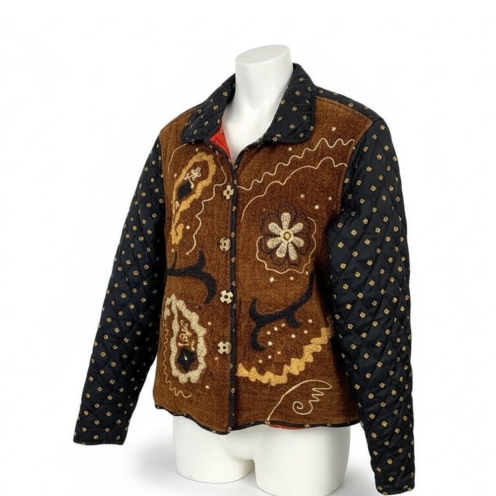Allure Vintage Jacket, Quilted w Embellishments